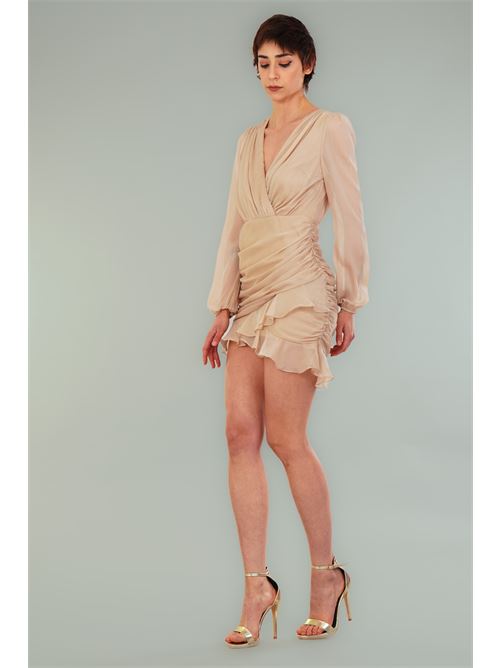 Abito Rhoda in georgette laminato The Dress London | RHODABEIGE